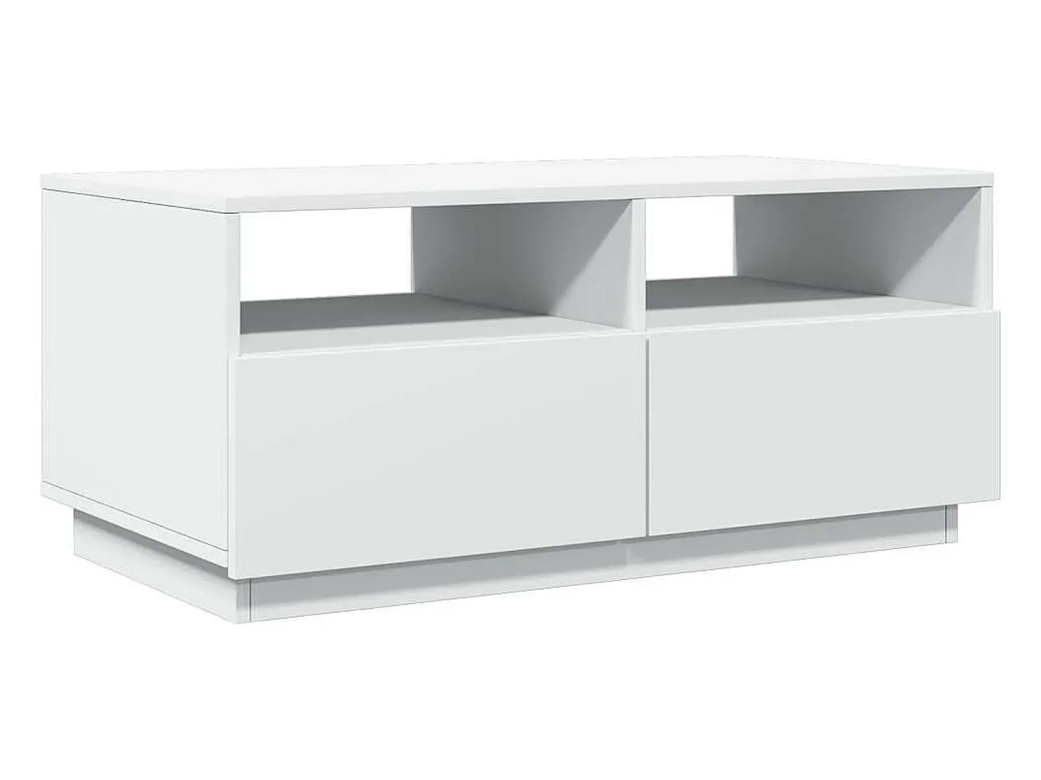 Mesa De Centro* Mesa de centro | Mesa de apoio com luzes LED 90x49x40 cm Branco