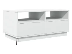 Mesa De Centro* Mesa de centro | Mesa de apoio com luzes LED 90x49x40 cm Branco