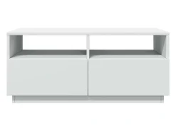 Mesa De Centro* Mesa de centro | Mesa de apoio com luzes LED 90x49x40 cm Branco