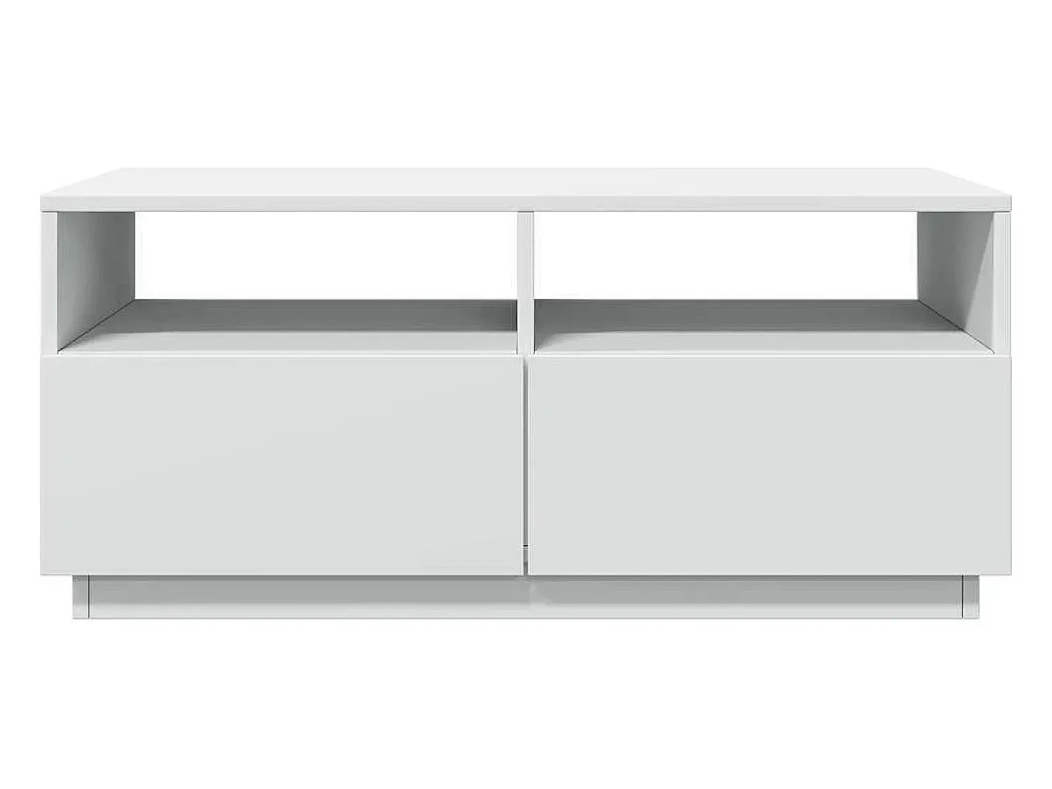 Mesa De Centro* Mesa de centro | Mesa de apoio com luzes LED 90x49x40 cm Branco