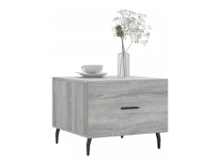 Mesa de centro | Mesa de apoio 50x50x40 cm derivados madeira sonoma cinza Cinzento