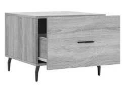 Mesa de centro | Mesa de apoio 50x50x40 cm derivados madeira sonoma cinza Cinzento