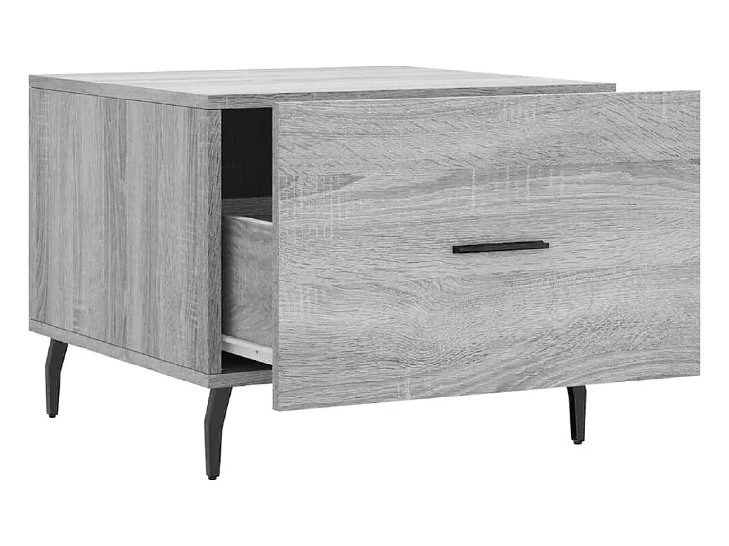 Mesa de centro | Mesa de apoio 50x50x40 cm derivados madeira sonoma cinza Cinzento