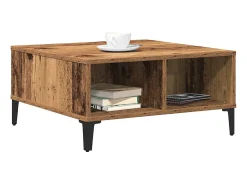 Mesa De Centro* Mesa de centro | Mesa de apoio Madeira antiga 60x60x30 cm Castanho