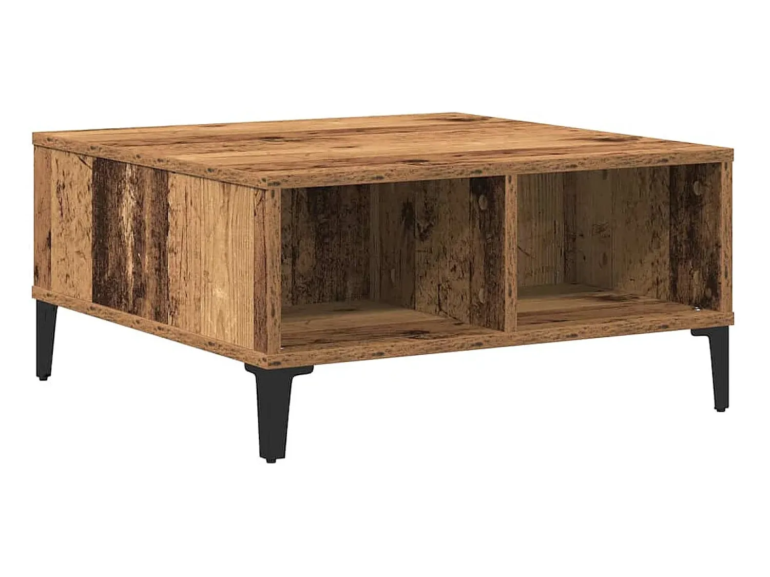 Mesa De Centro* Mesa de centro | Mesa de apoio Madeira antiga 60x60x30 cm Castanho