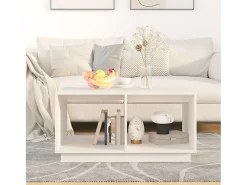 Mesa De Centro* Mesa de centro | Mesa de apoio 80x50x40 cm madeira de pinho maciça Branco