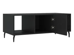 Mesa De Centro| Mesa de centro | Mesa de apoio 102x50x40 cm madeira processada Preto