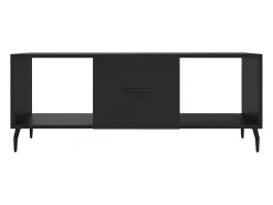 Mesa De Centro| Mesa de centro | Mesa de apoio 102x50x40 cm madeira processada Preto
