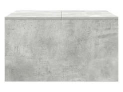 Online Mesa de centro | Mesa de apoio com gavetas 70.5x70x40 cm -cimento Cinzento