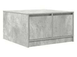 Online Mesa de centro | Mesa de apoio com gavetas 70.5x70x40 cm -cimento Cinzento
