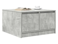 Online Mesa de centro | Mesa de apoio com gavetas 70.5x70x40 cm -cimento Cinzento