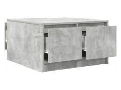 Online Mesa de centro | Mesa de apoio com gavetas 70.5x70x40 cm -cimento Cinzento