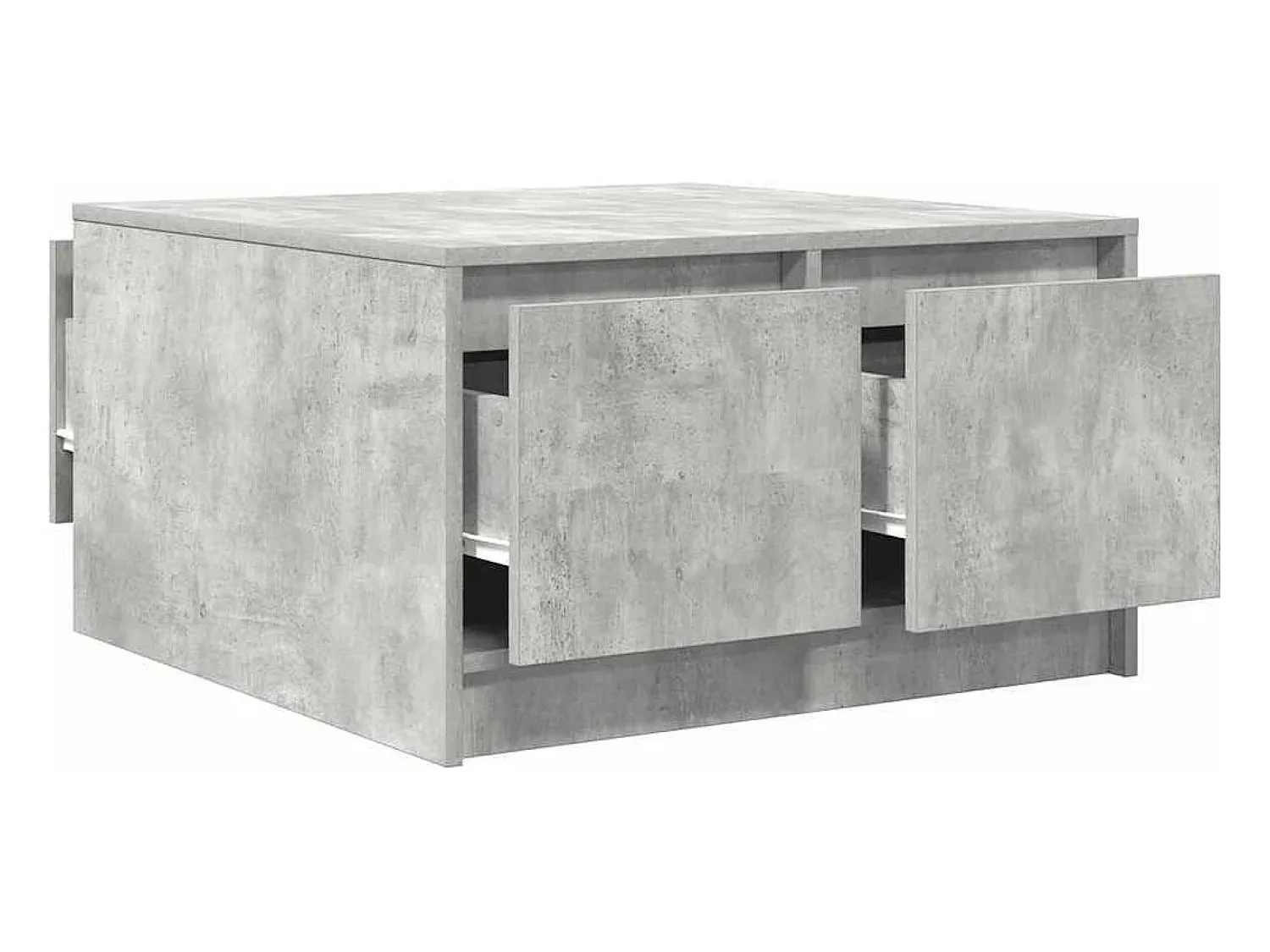Online Mesa de centro | Mesa de apoio com gavetas 70.5x70x40 cm -cimento Cinzento
