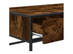 Mesa de centro | Mesa de apoio 100x50x35cm deriv. madeira/metal carvalho fumado^ Mesa De Centro