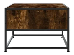 Mesa de centro | Mesa de apoio 100x50x35cm deriv. madeira/metal carvalho fumado^ Mesa De Centro