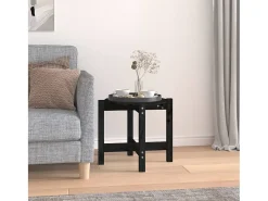 Clearance Mesa de centro | Mesa de apoio Ø 52.5x45 cm madeira de pinho maciça Preto