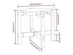 Clearance Mesa de centro | Mesa de apoio Ø 52.5x45 cm madeira de pinho maciça Preto