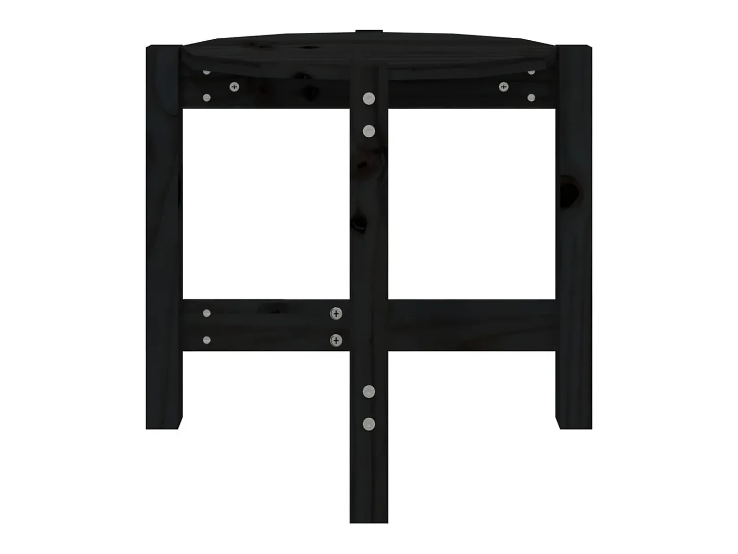 Clearance Mesa de centro | Mesa de apoio Ø 52.5x45 cm madeira de pinho maciça Preto