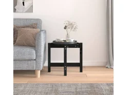 Clearance Mesa de centro | Mesa de apoio Ø 52.5x45 cm madeira de pinho maciça Preto