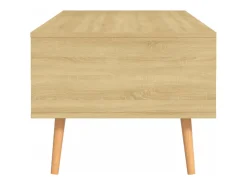 Mesa De Centro| Mesa de centro | Mesa de apoio 100x49.5x43 cm derivados madeira carvalho sonoma Castanho
