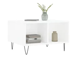 Mesa De Centro* Mesa de centro | Mesa de apoio 60x50x36.5 cm derivados de madeira Branco