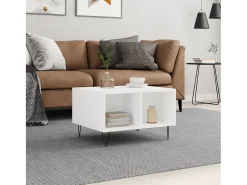 Mesa De Centro* Mesa de centro | Mesa de apoio 60x50x36.5 cm derivados de madeira Branco