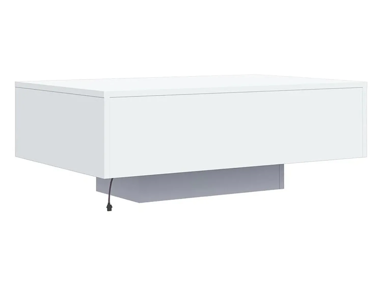 Online Mesa de centro | Mesa de apoio | Mesa de café com luzes LED 85x55x31 cm Branco