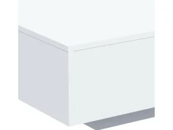 Online Mesa de centro | Mesa de apoio | Mesa de café com luzes LED 85x55x31 cm Branco