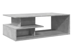 Mesa de centro | Mesa de apoio 102x55x35 cm derivados de madeira cinza cimento^ Mesa De Centro