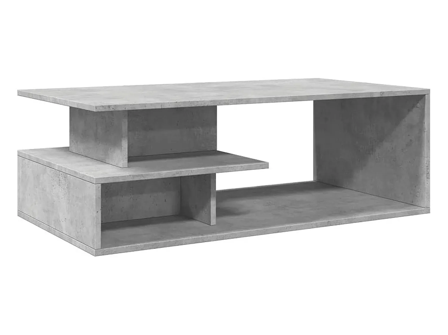 Mesa de centro | Mesa de apoio 102x55x35 cm derivados de madeira cinza cimento^ Mesa De Centro