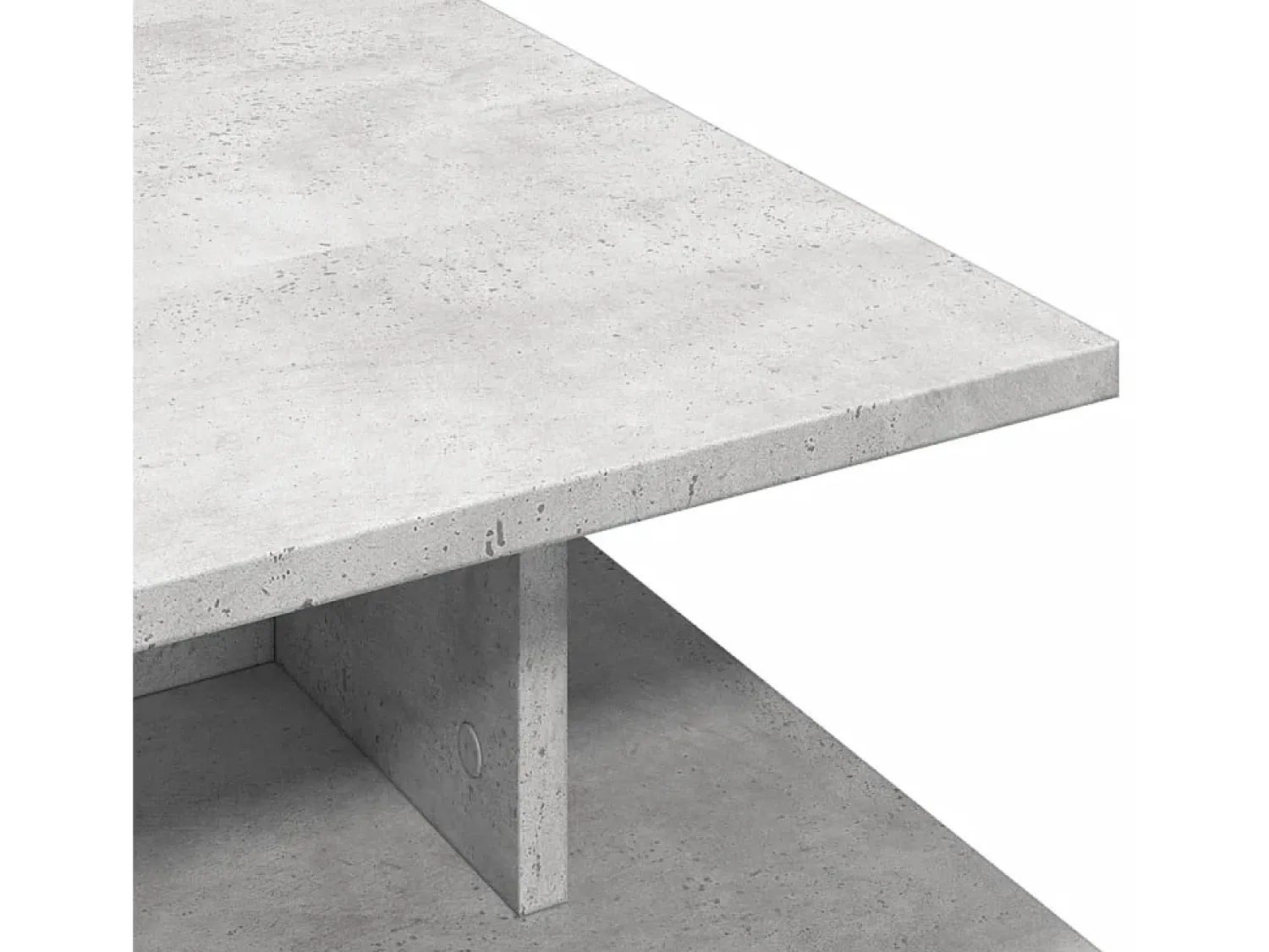 Mesa de centro | Mesa de apoio 102x55x35 cm derivados de madeira cinza cimento^ Mesa De Centro
