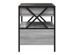 Mesa de centro | Mesa de apoio luzes LED Infinity 40x40x51 cm sonoma^ Mesa De Centro