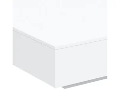 Mesa De Centro| Mesa de centro | Mesa de apoio com luzes LED 100x100x31 cm Branco