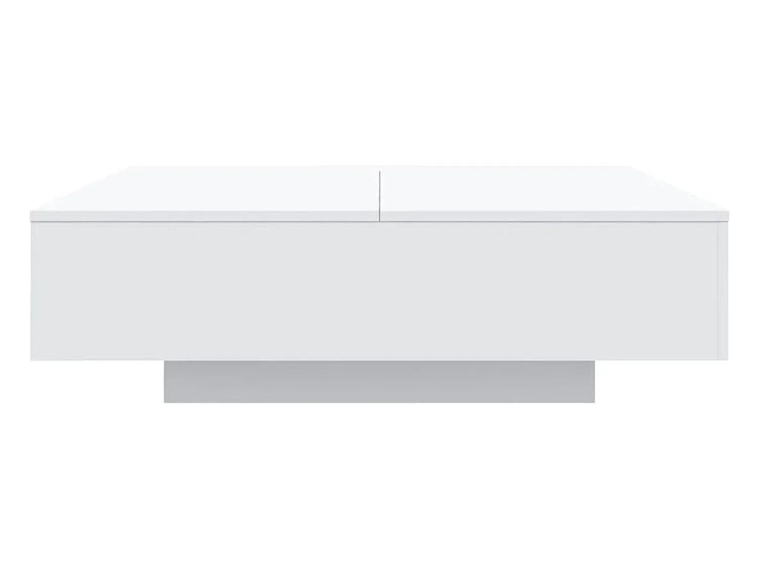 Mesa De Centro| Mesa de centro | Mesa de apoio com luzes LED 100x100x31 cm Branco