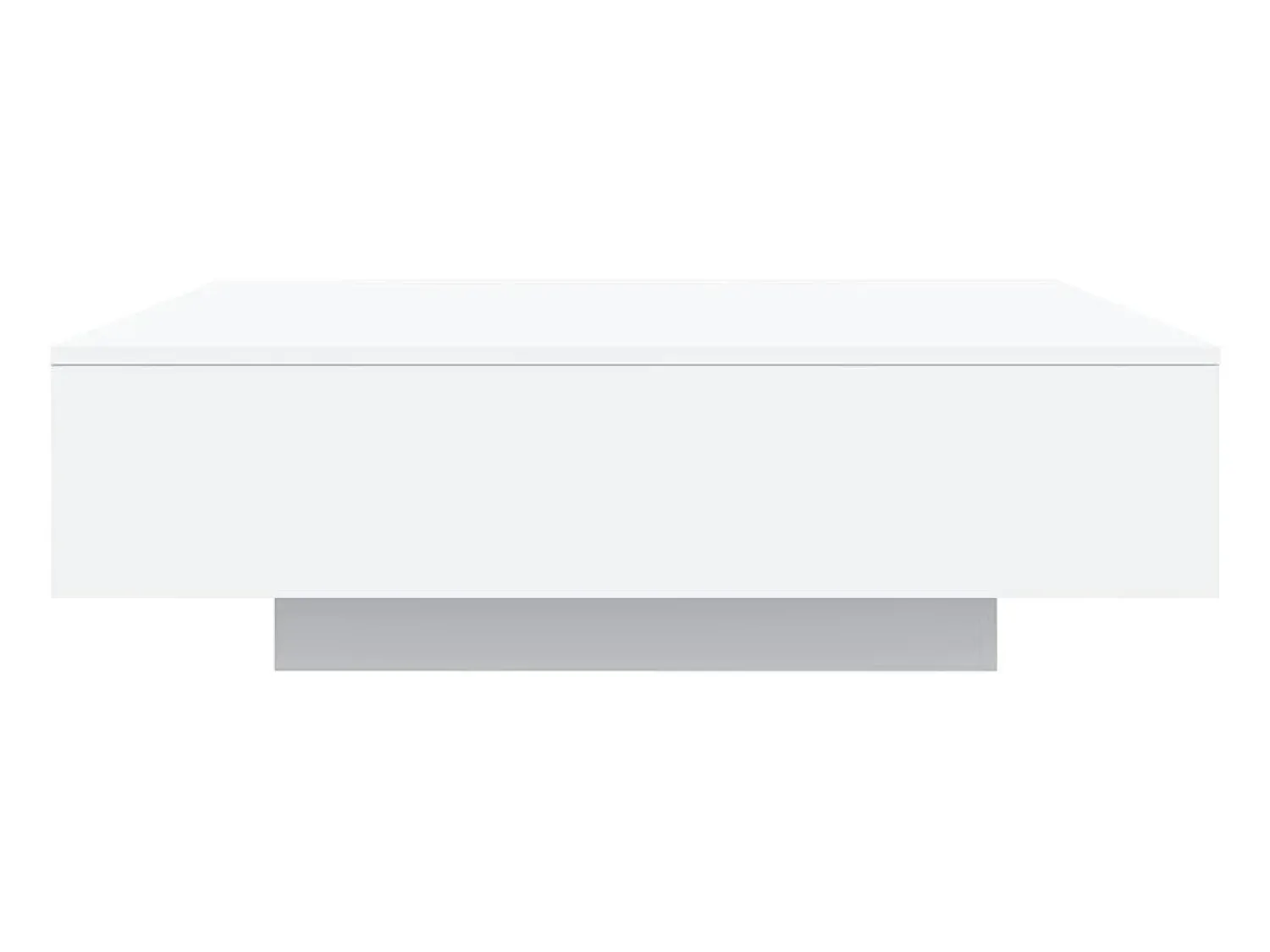 Mesa De Centro| Mesa de centro | Mesa de apoio com luzes LED 100x100x31 cm Branco
