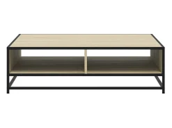 Mesa de centro | Mesa de apoio 100x100x30 cm deriv. madeira/metal carvalho sonoma^ Mesa De Centro