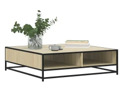 Mesa de centro | Mesa de apoio 100x100x30 cm deriv. madeira/metal carvalho sonoma^ Mesa De Centro
