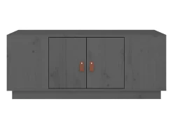 Outlet Mesa de centro | Mesa de apoio 100x50x41 cm madeira de pinho maciça cinza Cinzento