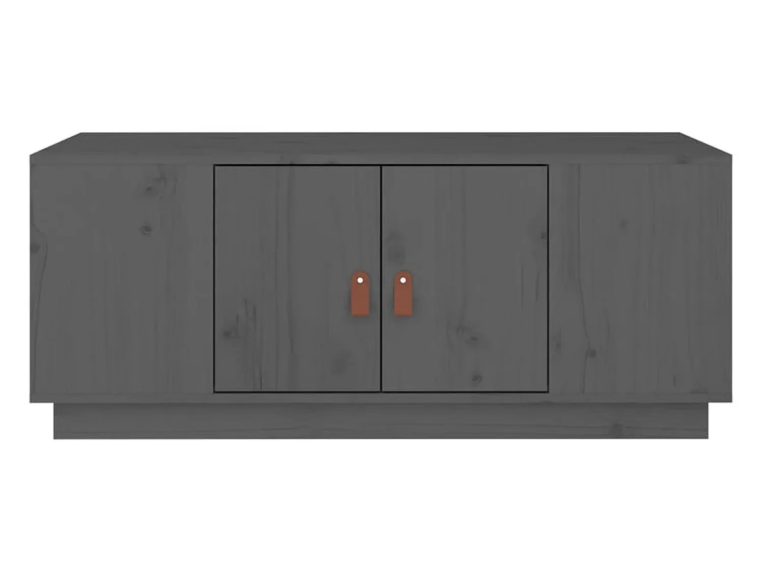 Outlet Mesa de centro | Mesa de apoio 100x50x41 cm madeira de pinho maciça cinza Cinzento
