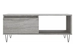 Mesa De Centro* Mesa de centro | Mesa de apoio 90x50x36.5 cm derivados madeira sonoma Cinzento