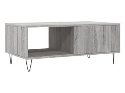 Mesa De Centro* Mesa de centro | Mesa de apoio 90x50x36.5 cm derivados madeira sonoma Cinzento