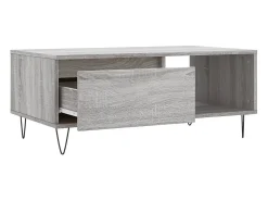 Mesa De Centro* Mesa de centro | Mesa de apoio 90x50x36.5 cm derivados madeira sonoma Cinzento