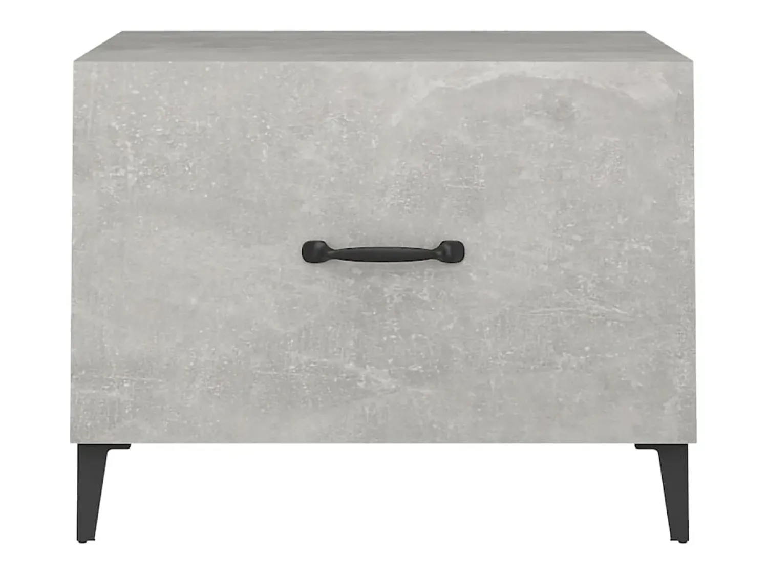 Mesa De Centro* Mesa de centro | Mesa de apoio com pernas de metal 50x50x40 cm -cimento Cinzento