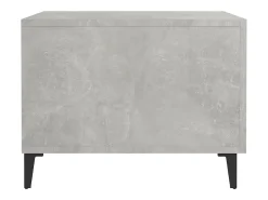 Mesa De Centro* Mesa de centro | Mesa de apoio com pernas de metal 50x50x40 cm -cimento Cinzento