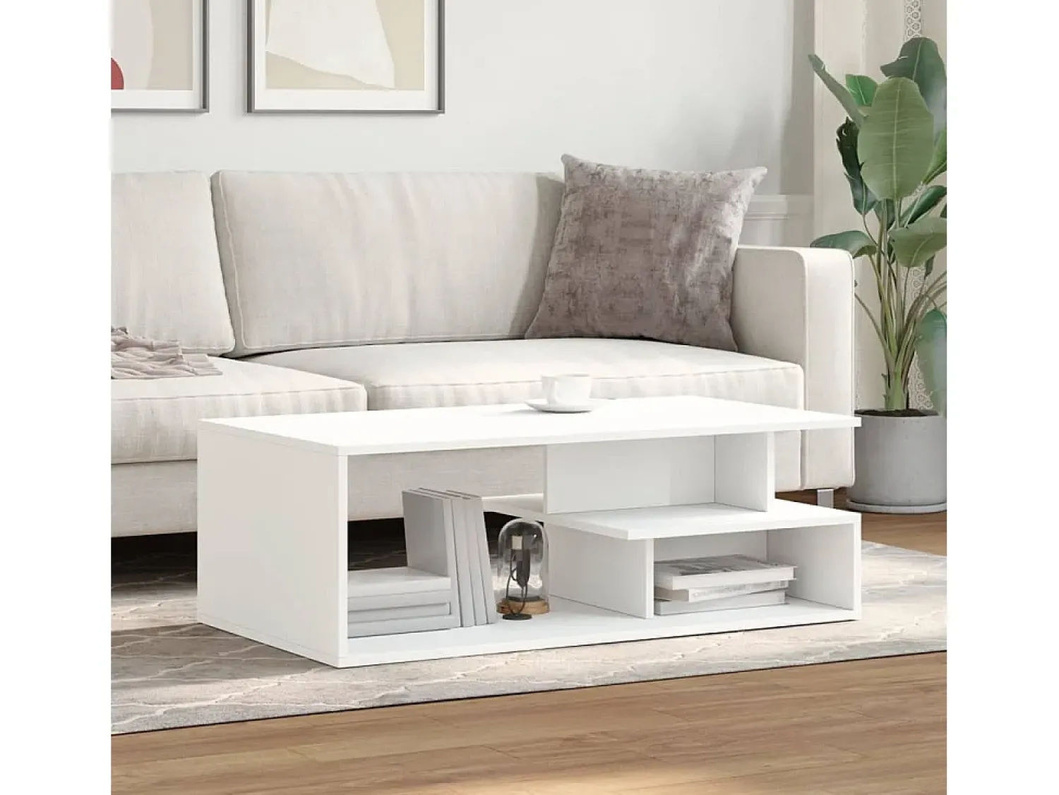Mesa de centro | Mesa de apoio 102x55x35 cm derivados de madeira^ Mesa De Centro
