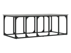 Mesa De Centro* Mesa de centro | Mesa de apoio 100x50x35.5 cm derivados madeira sonoma Cinzento