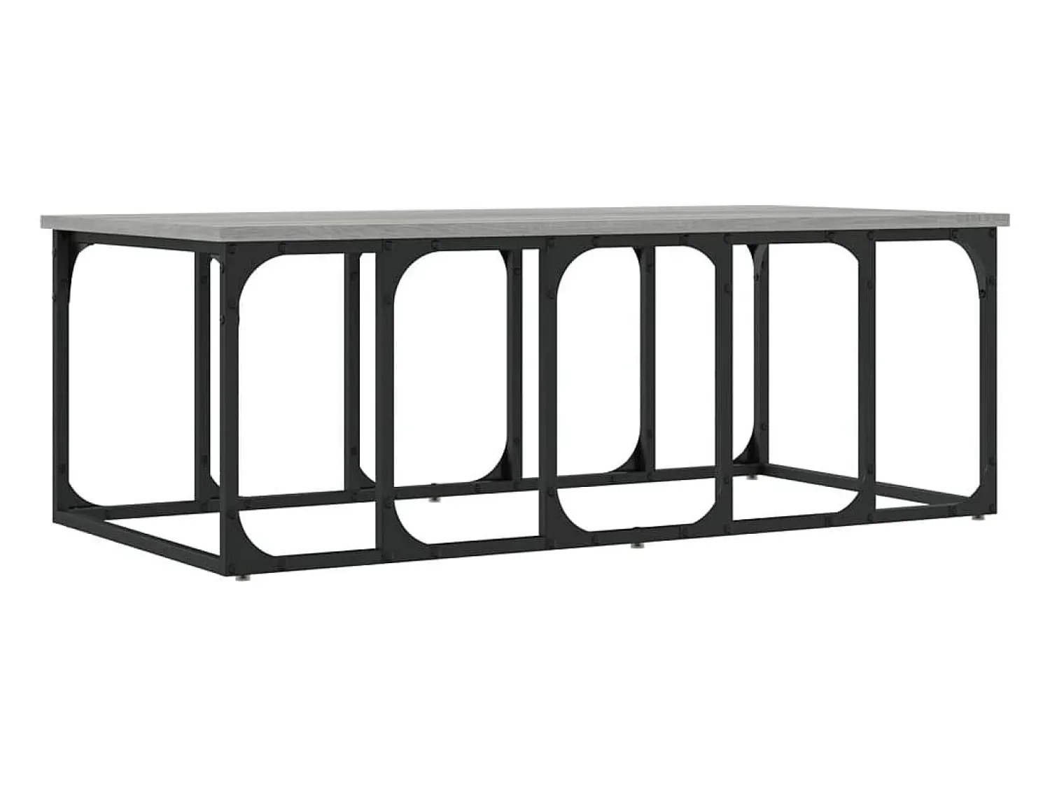 Mesa De Centro* Mesa de centro | Mesa de apoio 100x50x35.5 cm derivados madeira sonoma Cinzento