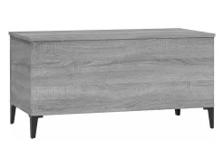 Mesa De Centro| Mesa de centro | Mesa de apoio 90x44.5x45 cm derivados de madeira cinza sonoma Cinzento