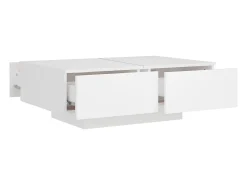 Mesa De Centro* Mesa de centro | Mesa de apoio 90x60x31 cm contraplacado Branco