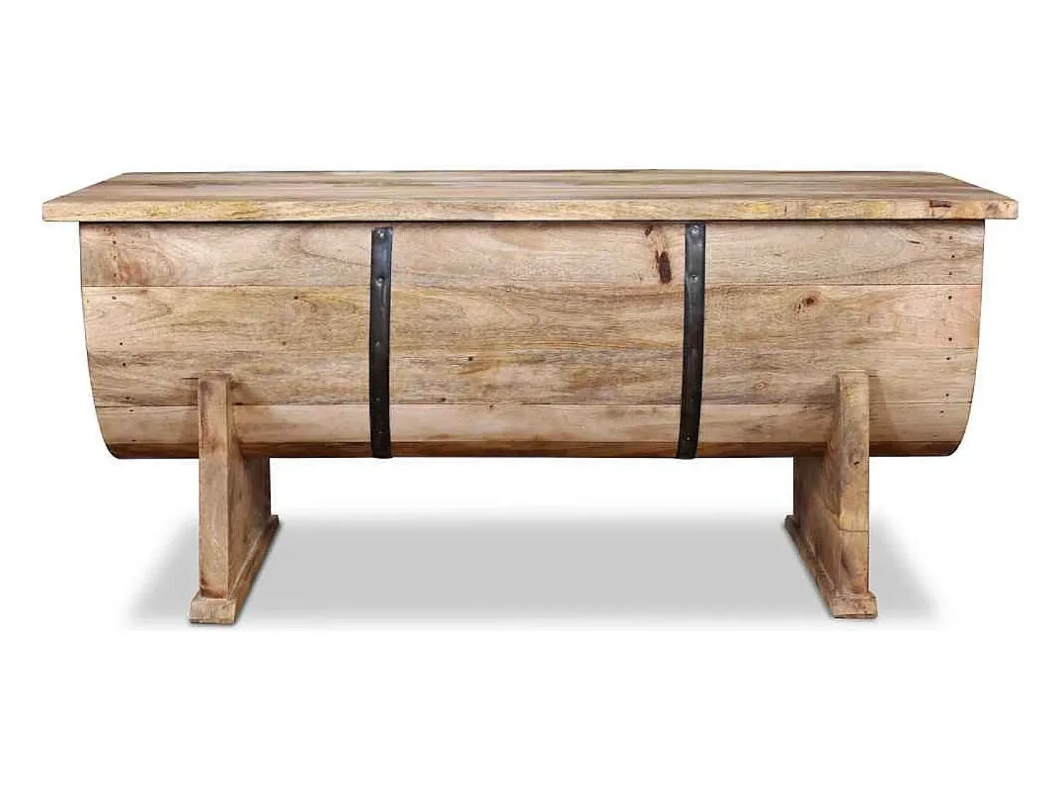 Mesa De Centro* Mesa de centro | Mesa de apoio madeira de mangueira maciça 88x50x40 cm Castanho